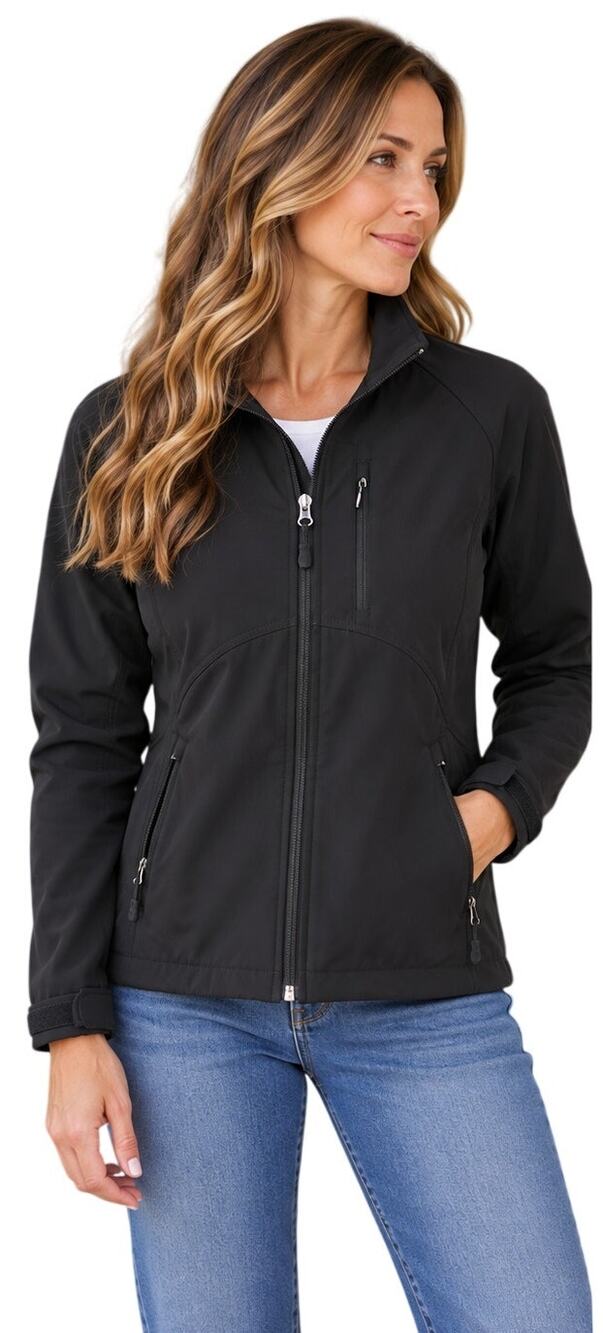 Double Diamond Black Full Zip Performance Jacket Women’s L